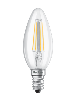 Radium LED Kerzenlampe 2,5W warmweiss Filament klar Sockel E14